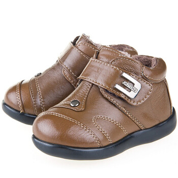 牧童 Mutong WE107 2012新品 冬季男女宝宝 全羊皮棉鞋 童鞋 土黄 23