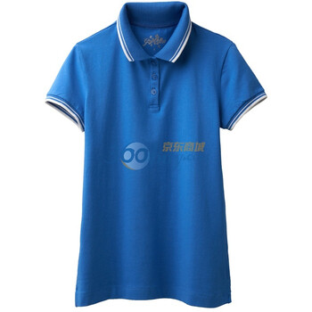 Giordano佐丹奴 Polo 女撞色边弹力平纹Polo 01310112 蓝色 S