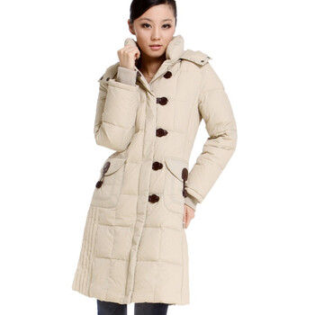 卡朱米 KAZHUMI 新款女装长款羽绒服 #2226 卡其色 4XL(190/104A)