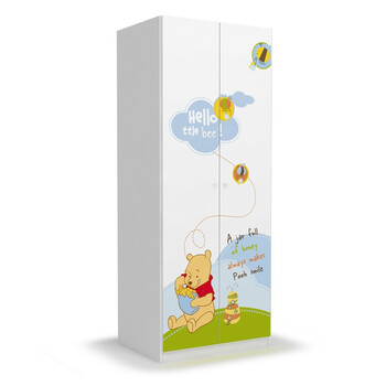 酷漫居 迪士尼 高档家具 维尼蜂蜜奶糖周 衣柜 家具品牌 儿童家具 豆绿色 三门衣柜