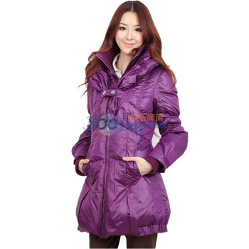 OSA 90%白鸭绒韩版羽绒服 加厚保暖长款羽绒服 SY92005 紫色 XL
