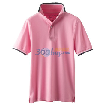 Giordano佐丹奴 Polo 男缤纷撞色边扁机领修身 Polo 01012001 浅粉红 XL