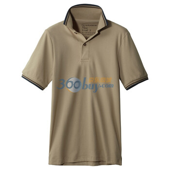 Giordano佐丹奴 Polo 男撞色边小立领修身POLO 01012001 沙棕色 XL