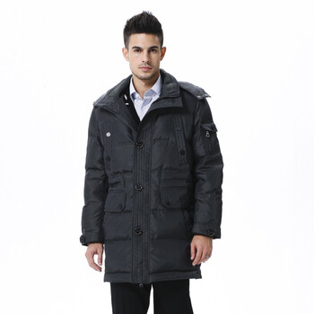 波司登 2011新款 羽绒服 男大贴袋毛帽休闲中长款 SR2273 灰色 190/104A(XXL)
