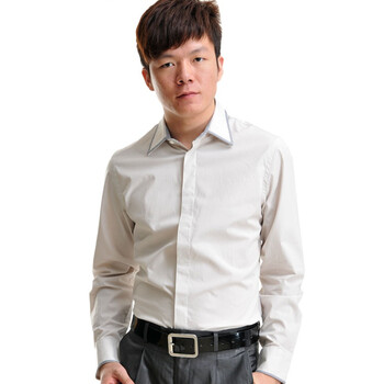 HOPTAHE埃驰易 男装长袖衬衣92110235浅杏 XL