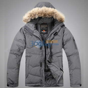 valianly 2011新款男款男羽绒服滑雪服貉子帽毛防水防风透气保暖2199深灰色54/XXL/185