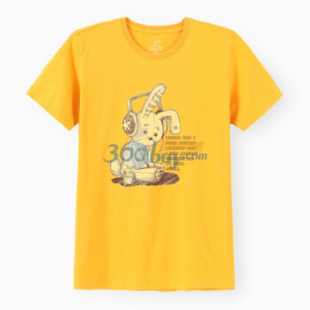 初刻CRUCCO T恤 “迷失”兔 男装 00009244 黄色 XXL