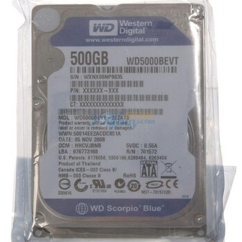 �������ݣ�Western Digital��500G WD5000BEVT 5400ת8M SATAII��װ�ʼǱ�Ӳ�� ��������ʱ��� ��������