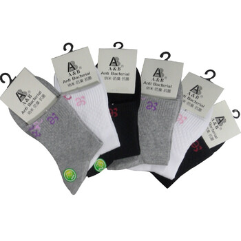 AB内衣 精梳棉抗菌运动女袜（〖6双价〗颜色随机）5651