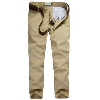 零号男 男装春装新品 清新简约休闲九分裤 BDB0031 卡其色 33