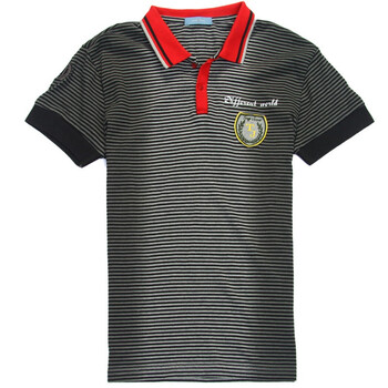 汤尼俊士(Tonyjeans)条纹吊染Polo衫1210208240 灰色 XL