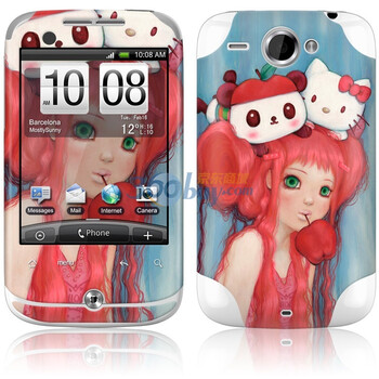 ideaSkin HTC Wildfire/G8/野火/A3366/A3333 咬苹果的女孩 手机外壳保护套皮贴膜 ENDAQC232084