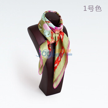 宝石蝶品牌真丝绸围巾100%桑蚕丝丝巾新款上市独特设计双响曲 绿色