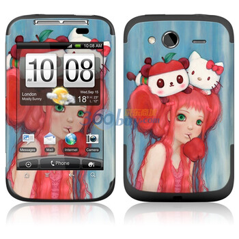 ideaSkin HTC Wildfire S(G13) 皮肤 咬苹果的女孩 手机外壳保护套皮贴膜 ENDAXC232084