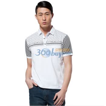 柒牌 SEVEN男装2012春夏季新品时尚休闲POLO短袖T恤E99T511380 白色 185