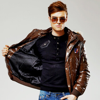 WINJEANS 2011秋冬新款男外套连帽棉衣 E6068-2 沙棕色 XXL