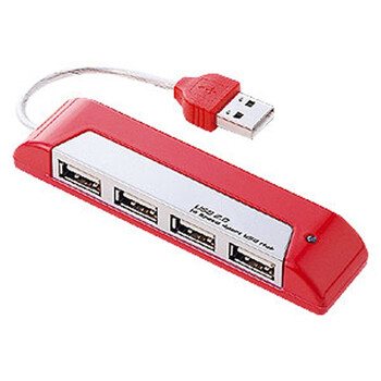 日本SANWA SUPPLY USB-HUB217R 口琴式4口USB集线器HUB 3色可选/红