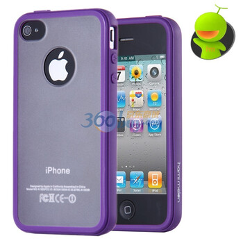 哈密瓜（hamimelon) HM0261 磨砂后壳TPU边框 iphone4S保护套 升级版IMD技术 iphone4S/4通用 紫色