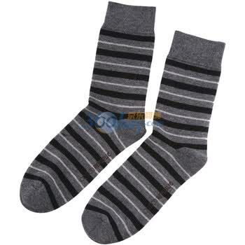 棉花共和国 Cotton RepubLic 条纹系列 男士中筒袜 02194104 灰色 均码