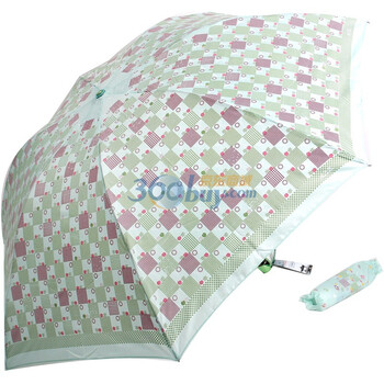 天堂伞 2012年新款系列 防紫外线 防晒 晴雨伞 303E青涩校园 4号绿