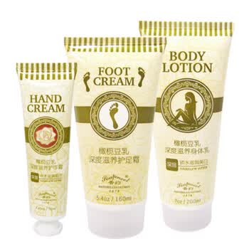 香约SOAPMEET 橄榄豆乳深度滋养之手足身体护理套装组（护手70ml;护足160ml;身体200ml)