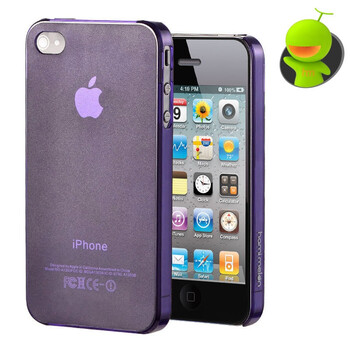 哈密瓜（hamimelon）HM0156 iphone4S保护套 4S0.6mm透感系列 磨砂外壳 后壳 保护壳 紫色