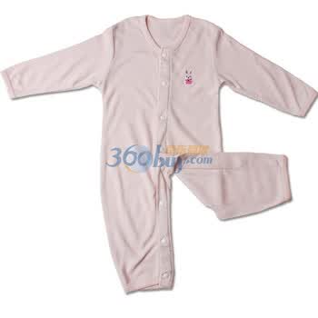 秋季新品 蒂乐竹棉混纺婴儿爬服 连体宝宝服 秋服007 浅粉红 80码