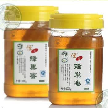 恒亮 恒丰园正品蜂巢蜜1000克x2瓶