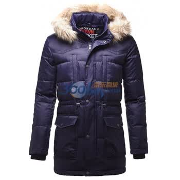 Giordano佐丹奴 羽绒服 男修腰多袋特富龙中长版羽绒服 01071519 紫色 L