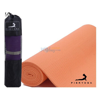 皮尔瑜伽 PVC6MM瑜伽垫橙色 赠背包