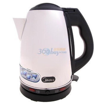 美的（Midea）17S12A 不锈钢电水壶 1.7L 英国进口温控器 1800W 双重防干烧 保温 磁化水