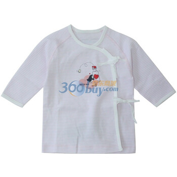 小米米minimoto 宝宝衣服 11年新品秋冬内衣纯棉新生婴儿和短袍/和尚袍YU2804 粉红 73码