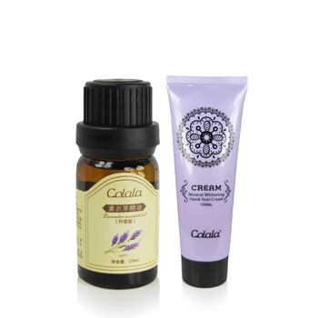 可拉拉薰衣草精油升级版10ML+可拉拉矿物质润白手足霜100g 祛痘保湿组合