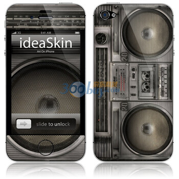 ideaSkin iPhone 4S 老式收音机 手机外壳保护套皮贴膜 CJLC272006