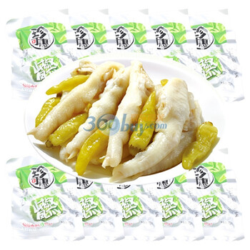 珍可惠 重庆风味山椒凤爪袋装 泡椒鸡爪 食品 休闲零食15g*10包