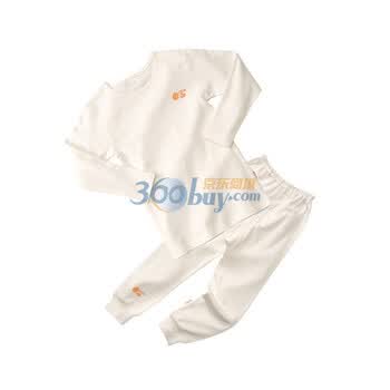 贝贝怡（bornbay） BB801 宝宝服 圆领套装 婴儿童装内衣 米白 130码