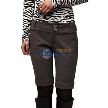 Aozi奥姿 新品 五分直筒裤 ZG054 灰色 L