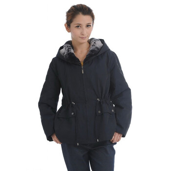 赛斯特 獭兔毛领兔毛内胆带帽短款尼克服P1085 宝蓝色 XXL