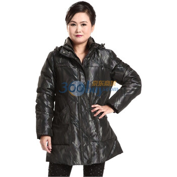 2011新款 康博羽绒服 女时尚老太中款面包 KB1136 紫色 185/104A(XXXL)