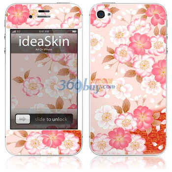 ideaSkin iPhone 4S 樱花绽放 手机外壳保护套皮贴膜 CJLA010283
