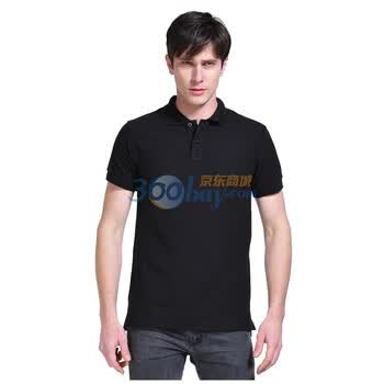 Givensi 新款短袖纯棉纯色POLO衫 多色选 黑色0186 XL