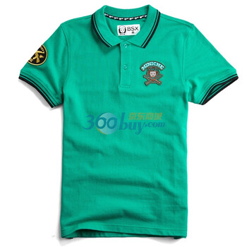 Giordano佐丹奴BSX Polo 男MINI CHE绣章珠地POLO 04011400 绿色 XL
