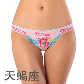 VATOONN花佃品色星座天使低腰纯棉印花性感女士小三角内裤NXZW11 天蝎座 L