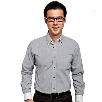 红豆hodo长袖衬衫 新品男士商务长袖衬衫ECW4029 灰色 43
