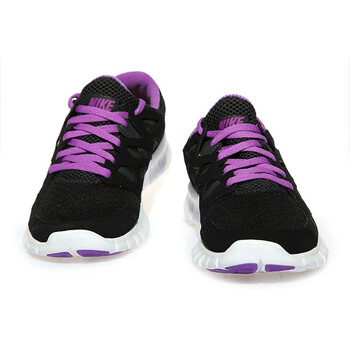 `Nike 耐克 女子跑步鞋 443816 005 黑/白/煤黑/亮紫罗兰色 36
