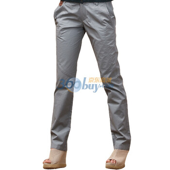 茵曼 INMAN 2012春装新款立体分割纽扣纯棉长裤显瘦休闲裤821091051 灰色 XXL