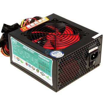 超频三（PCCOOLER）绿松石450热管版 额定300W 120mm风扇 主动式PFC电源 TU450W-HP