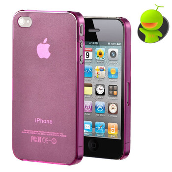 哈密瓜（hamimelon）HM0138 iphone4保护套 0.6mm透感系列 磨砂外壳 后壳 保护壳 桃红色