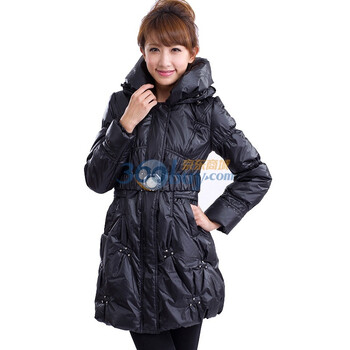 妮蕾迪 冬款新款女装韩版加厚立领棉服棉衣3188 黑色 XXL