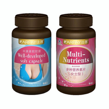 佳蓓－丰胸美体营养套餐（丰满素软胶囊60粒+多种营养素女士型100片）